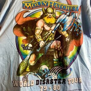 vintage 1979 MOLLY HATCHET World Disaster Tour single stitch graphic tee shirt M